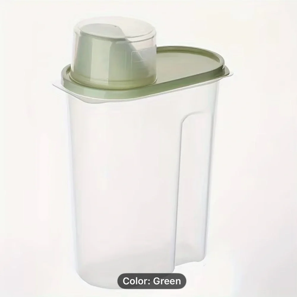 Clear Green Lid Storage Container Pet Food Pantry NEW